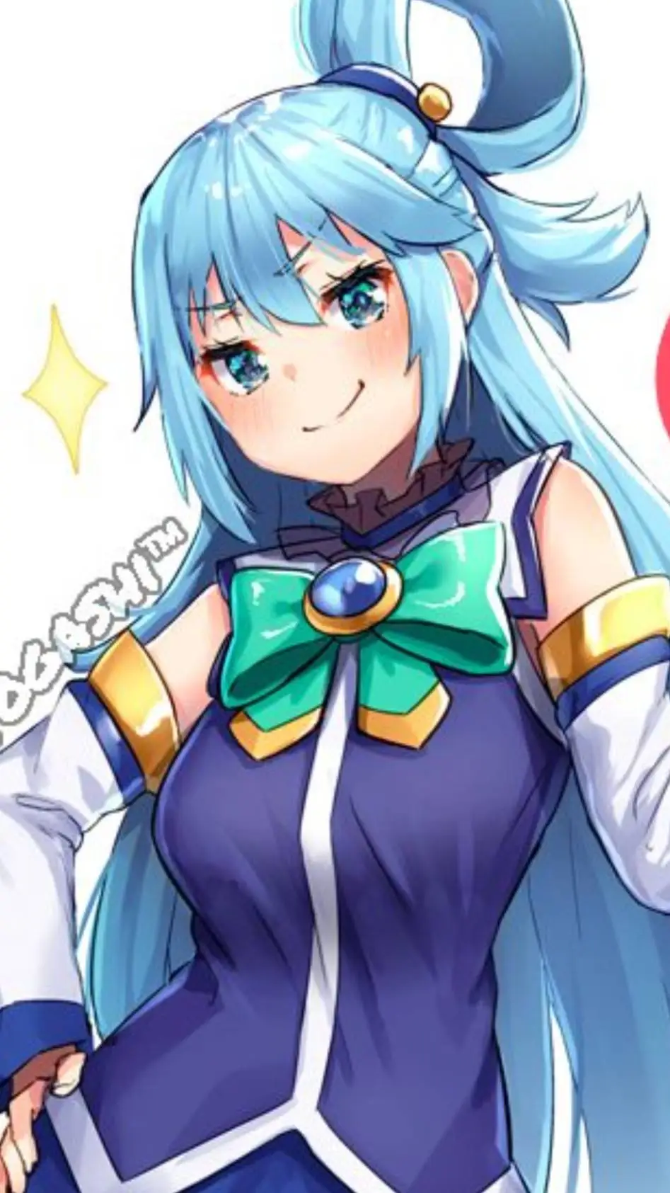 ai character: Aqua background