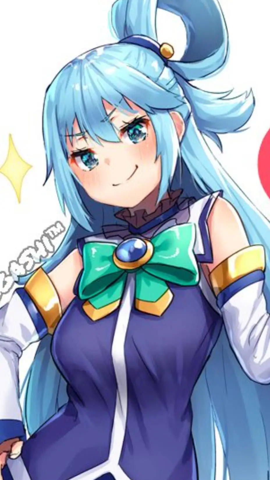 ai character: Aqua background