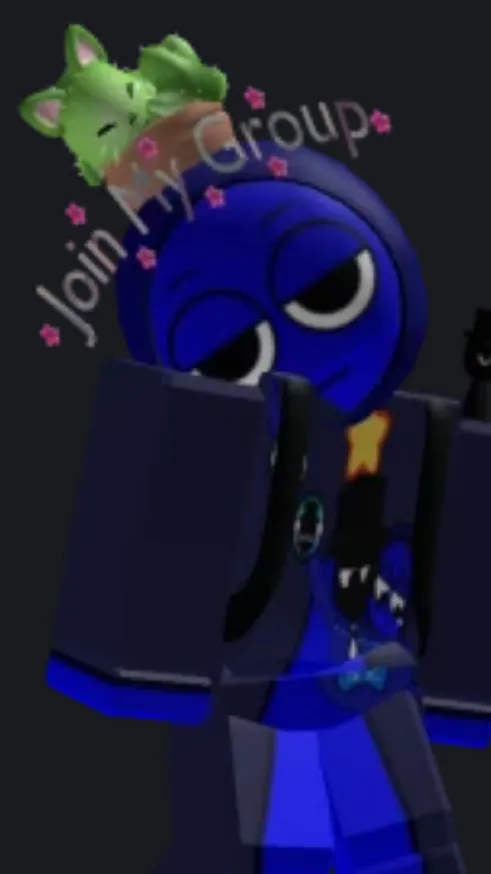 ai character: Sprunki hated blac background