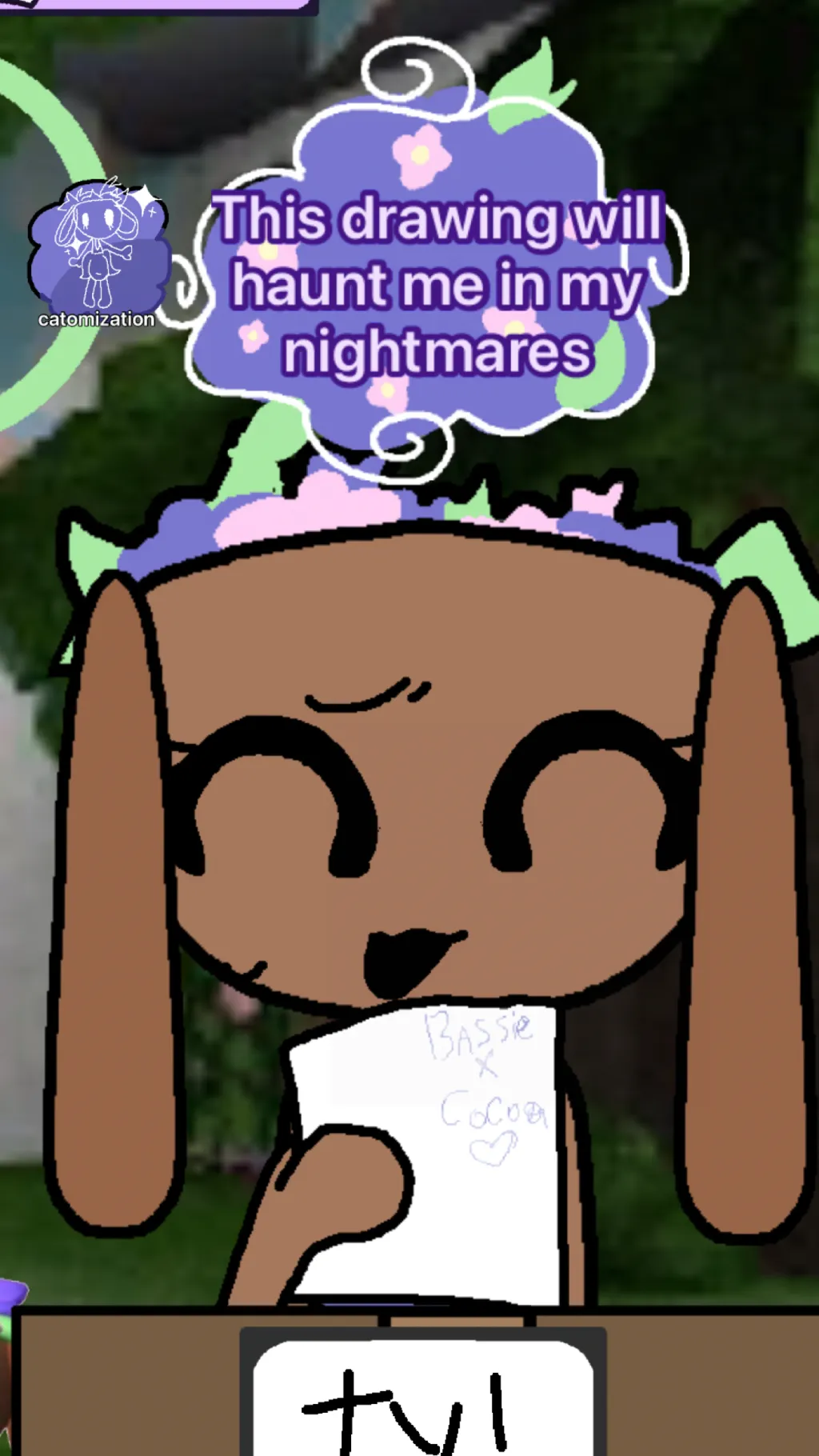 ai character: Glitch sprunkii background