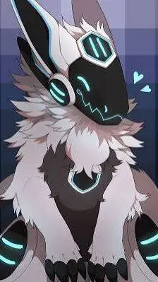 ai character: Glitchy background