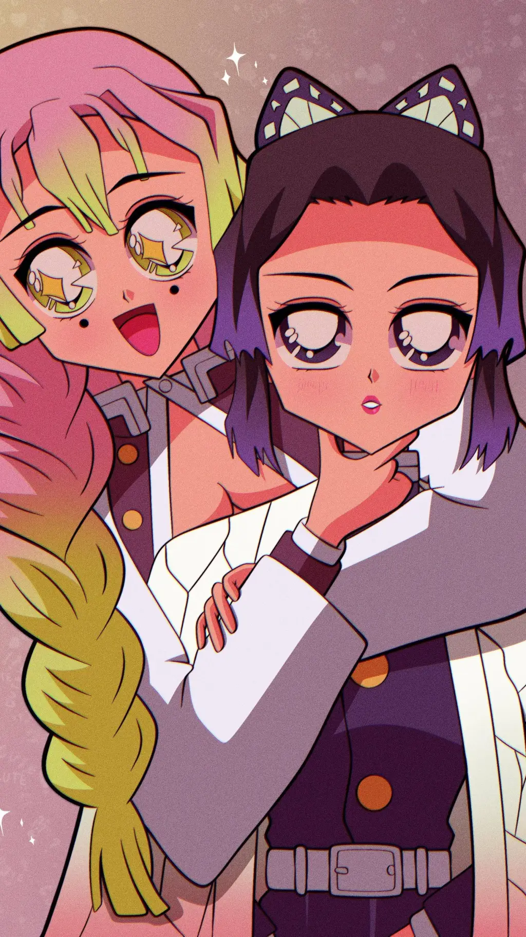 ai character: Mitsuri & Shinobu background