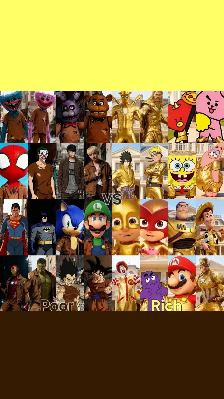 ai character: Poor vs Rich  background