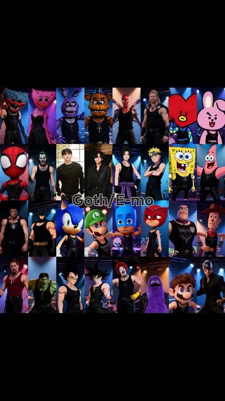 ai character: Goth 32ndplays background