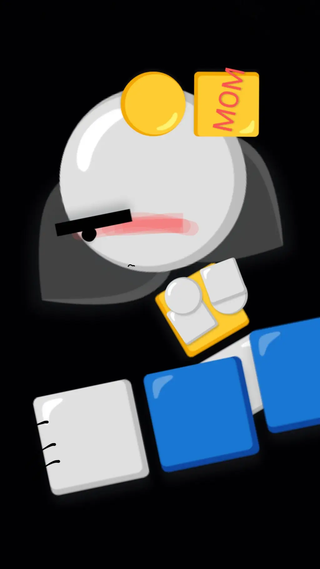 ai character: angry cat xmom background