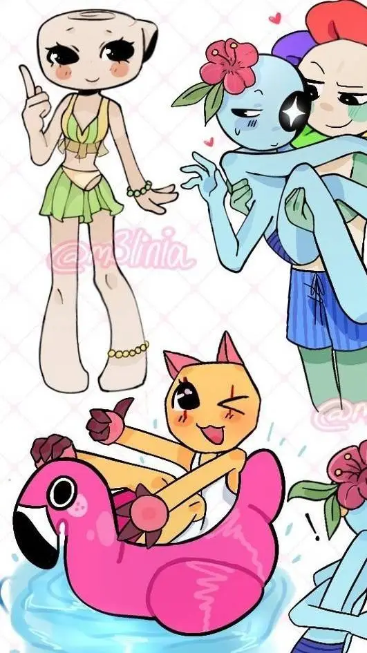 ai character: Dw en la playa!? background