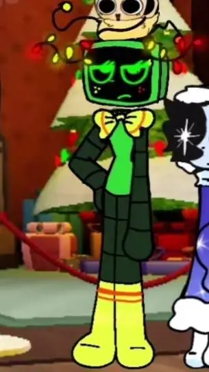 ai character: Christmas Vee background