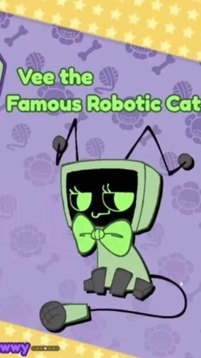 ai character: Vee el gato background