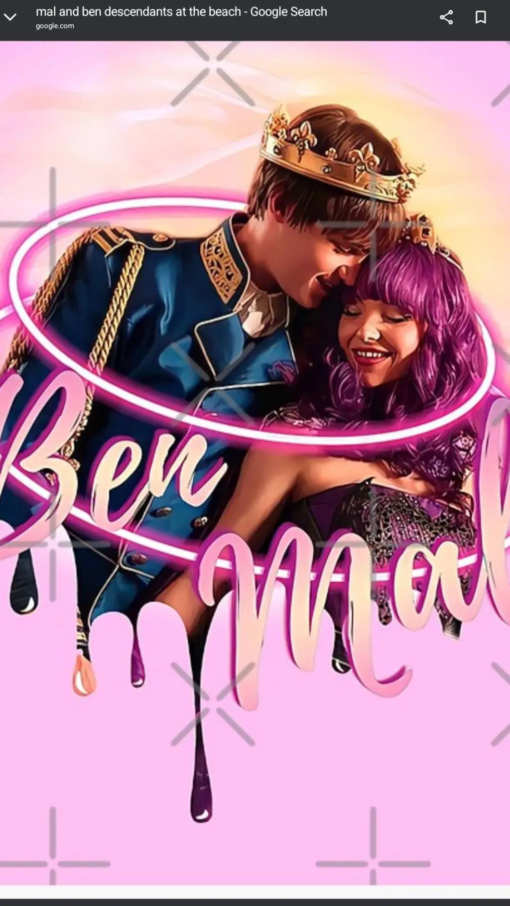 ai character: mal+ben honeymoon! background