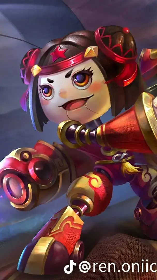 ai character: Luban no7 x popee  background