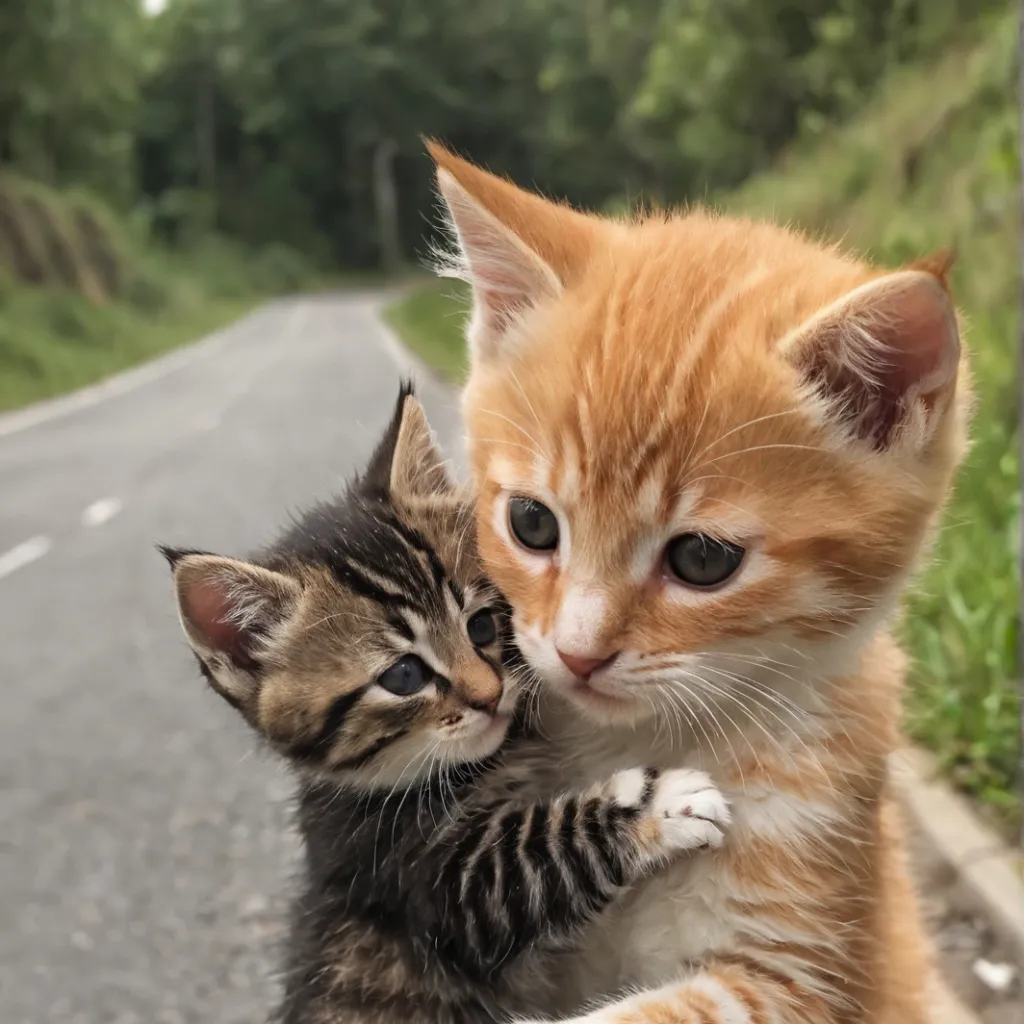 chat with ai character: Road kittens