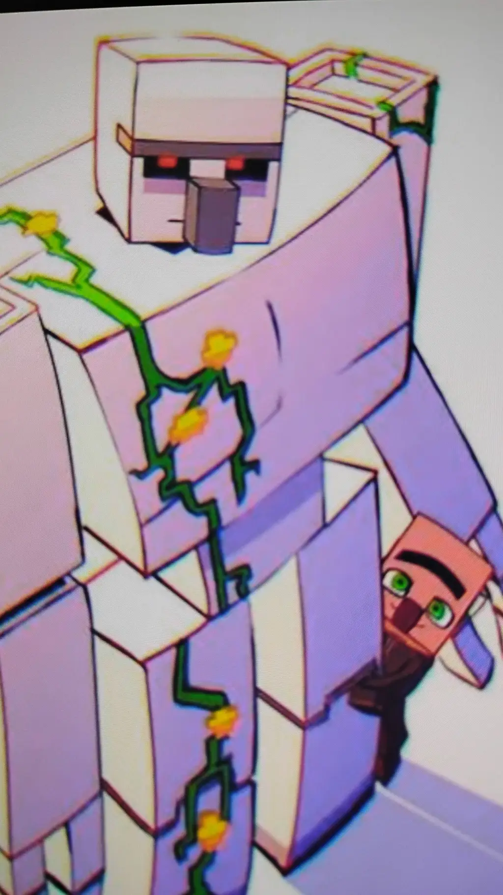 ai character: iron golem background