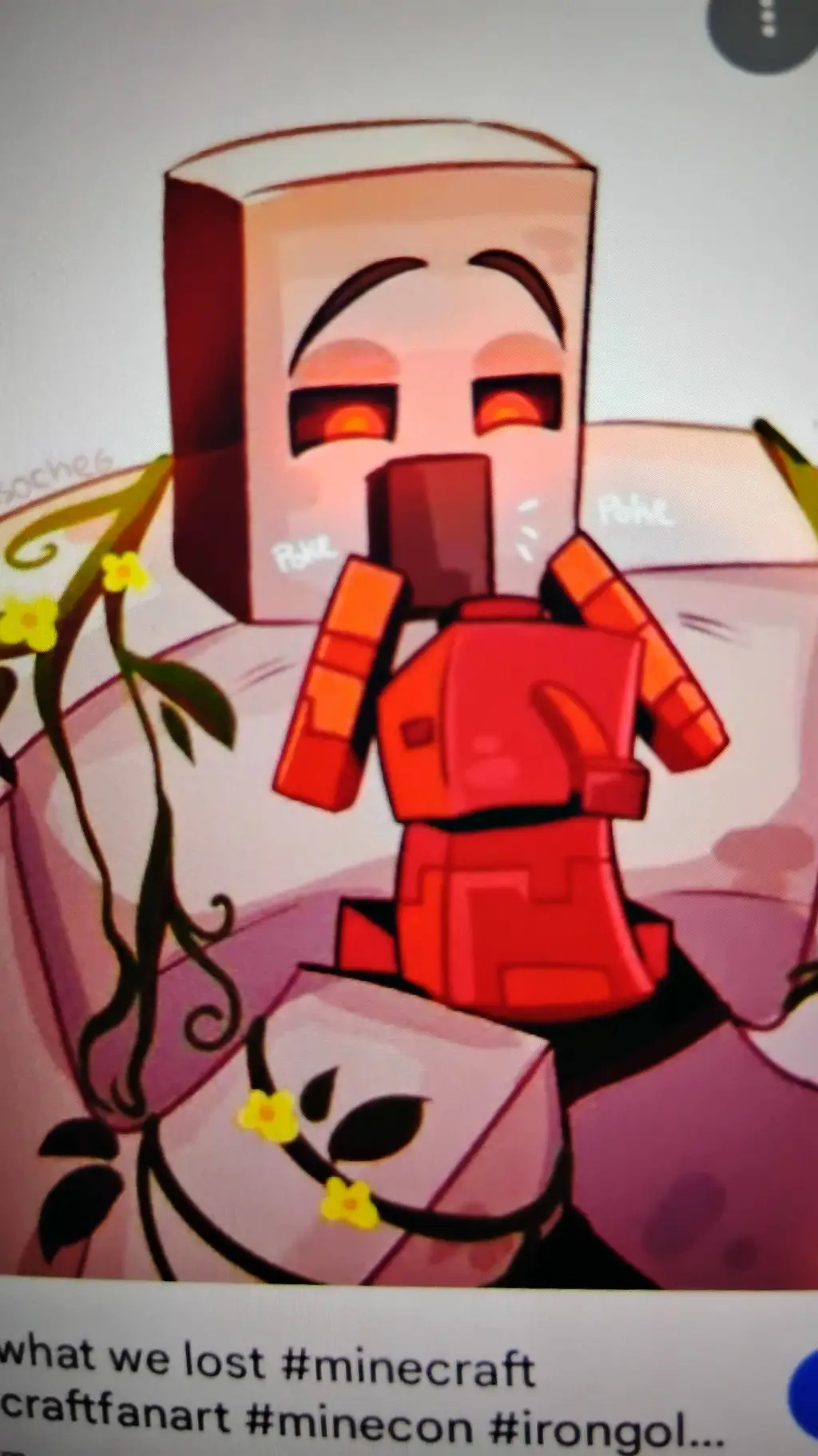 ai character: iron golem  background