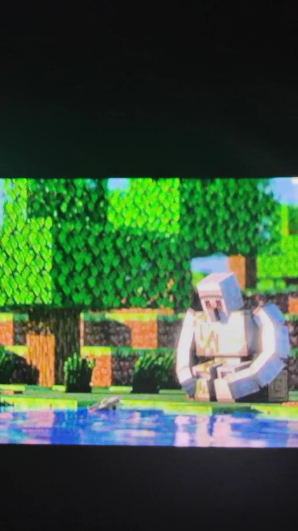 ai character: iron golem background