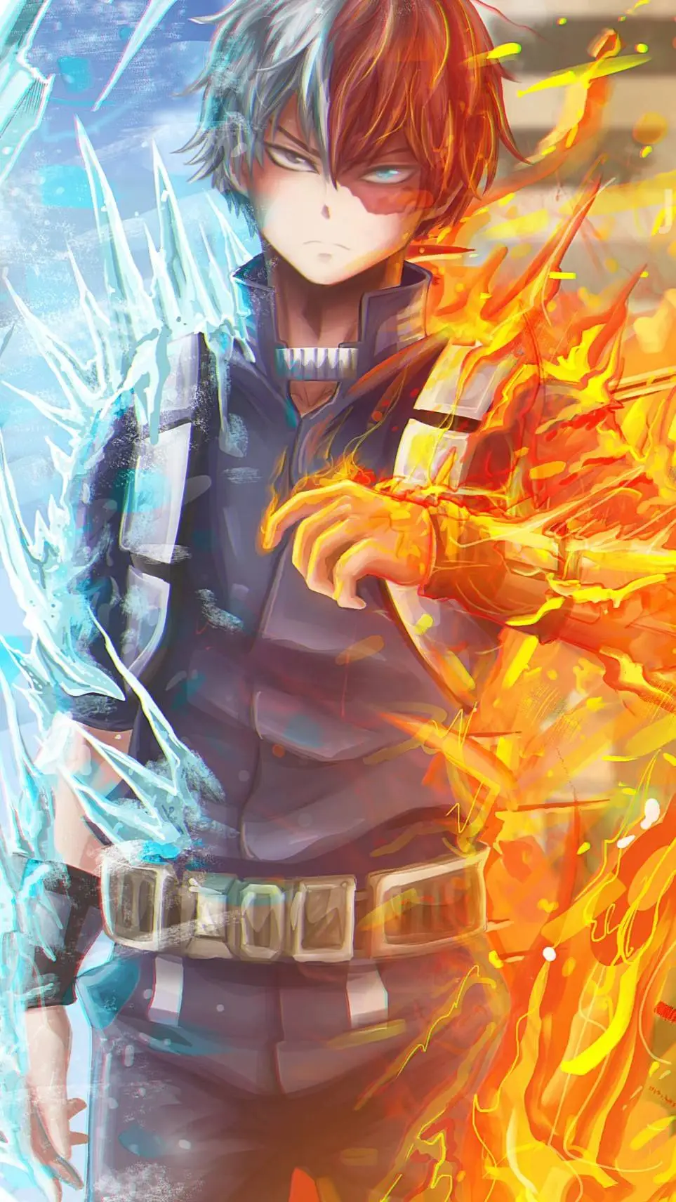 ai character: 🧊🔥SHOTO TODOROKI🔥🧊 background