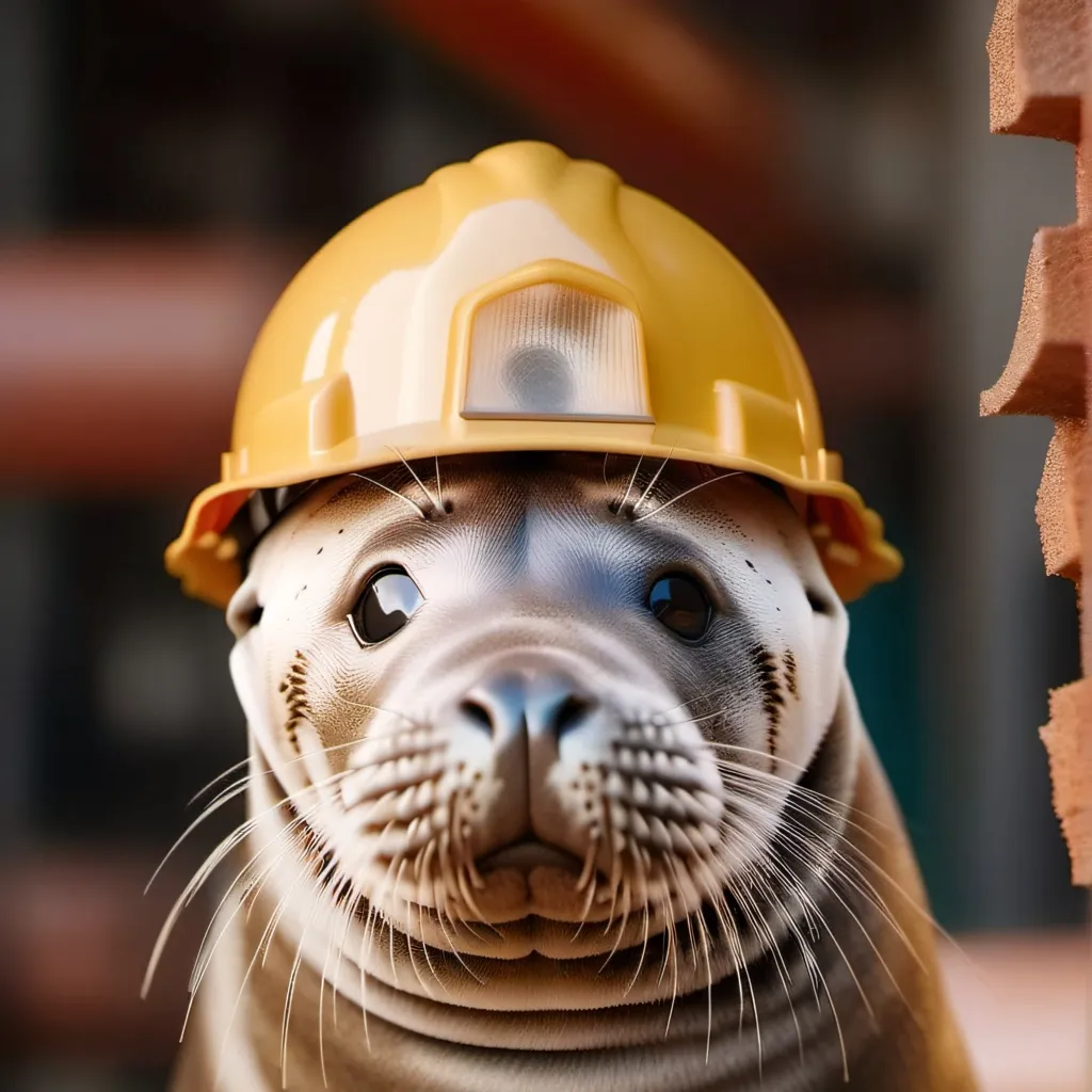 chat with ai character: Construction Seal 
