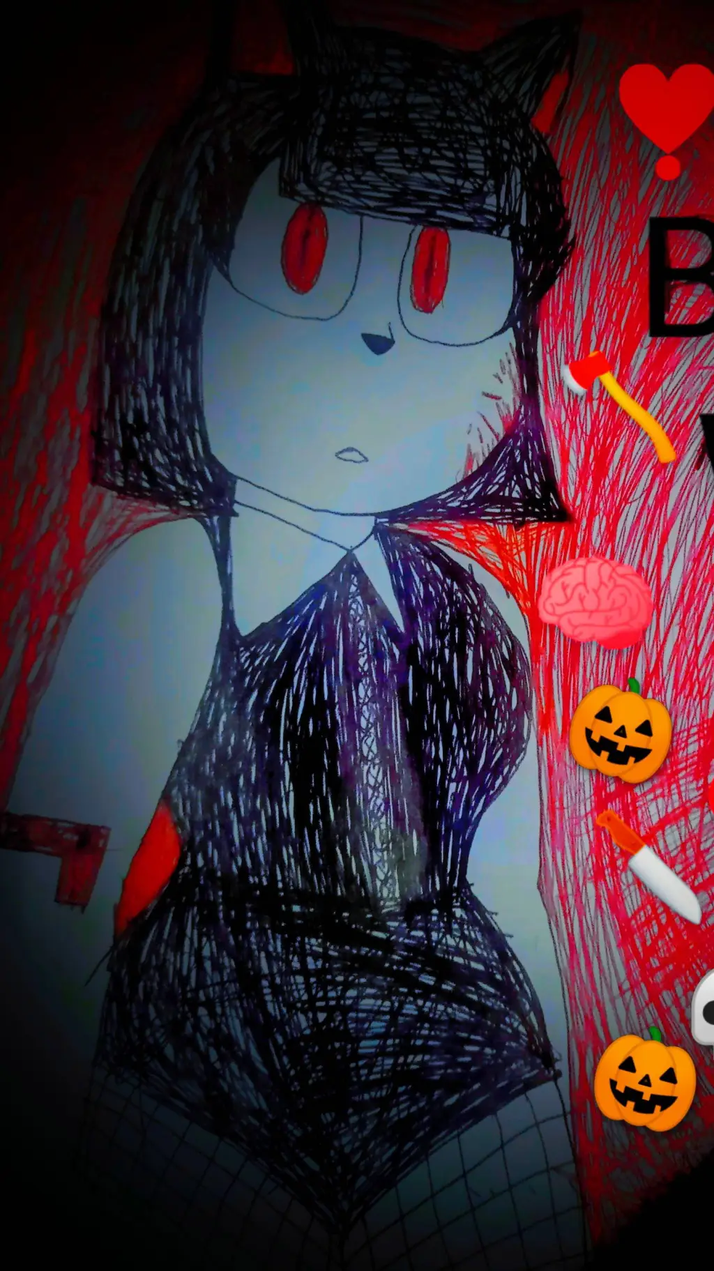 ai character: Black monster  background