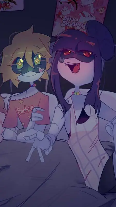 ai character: MD: pijamada  background