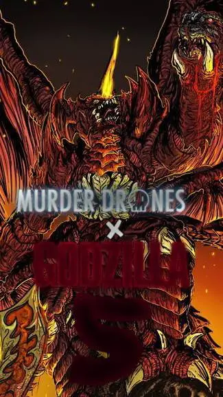 ai character: MD x Godzilla 5 background