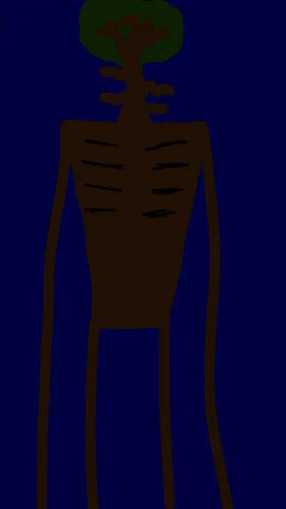 ai character: walking tree background