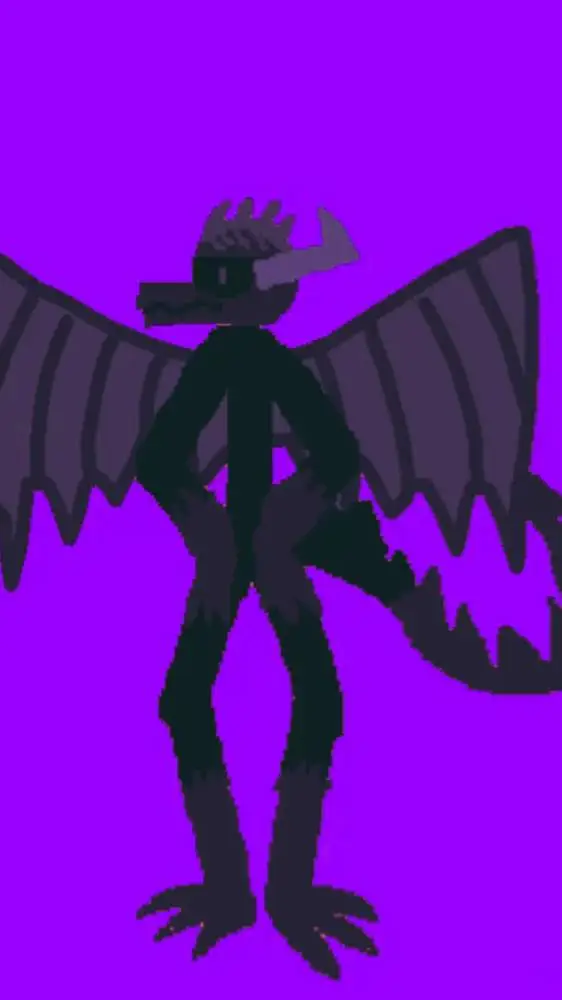 ai character: Glitched Dragon background