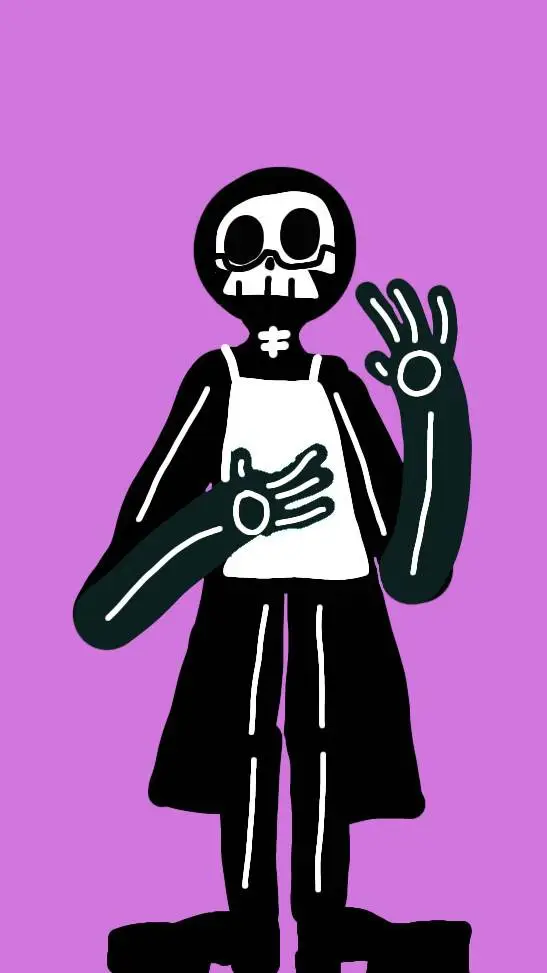 ai character: Mr.skull background