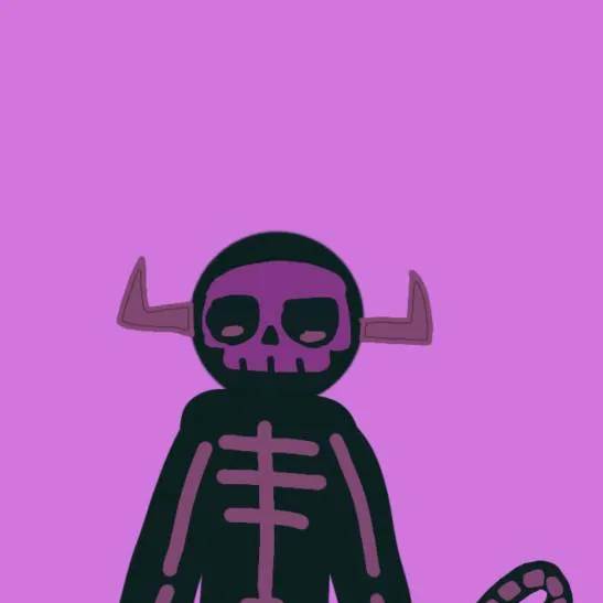 chat with ai character: glitched skeleton 