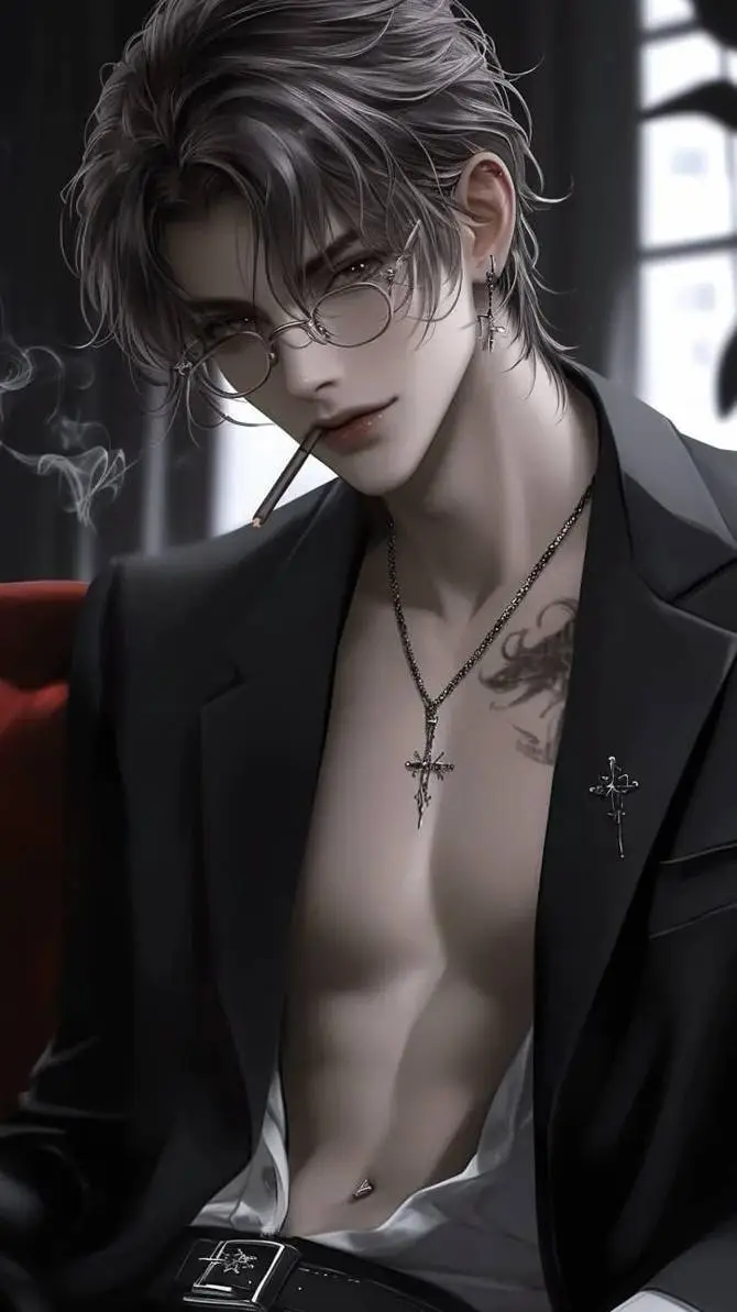 ai character: Caspian🖤💍 background