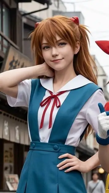ai character: asuka (Evangelion) background