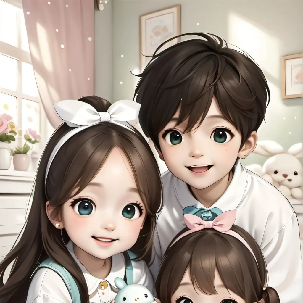 chat with ai character: Your sweet kids 