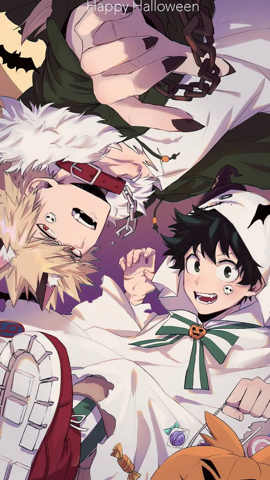 ai character: mha Halloween 🎃 background
