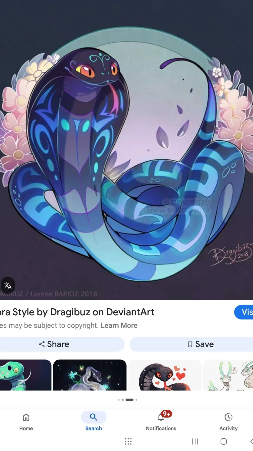 ai character: cute snake background