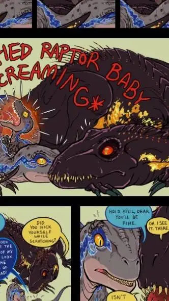 ai character: indoraptor x blue background