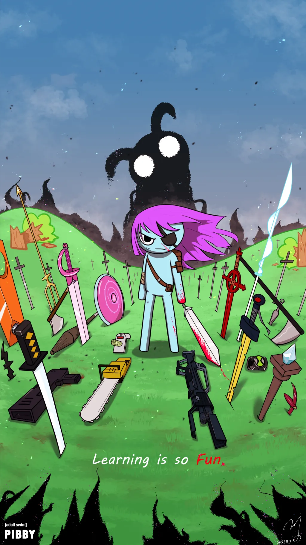 ai character: learning is so fun background
