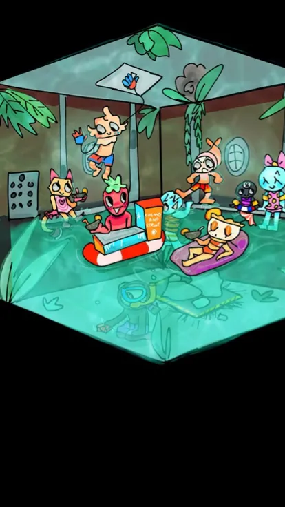 ai character: DW POOL!!! background