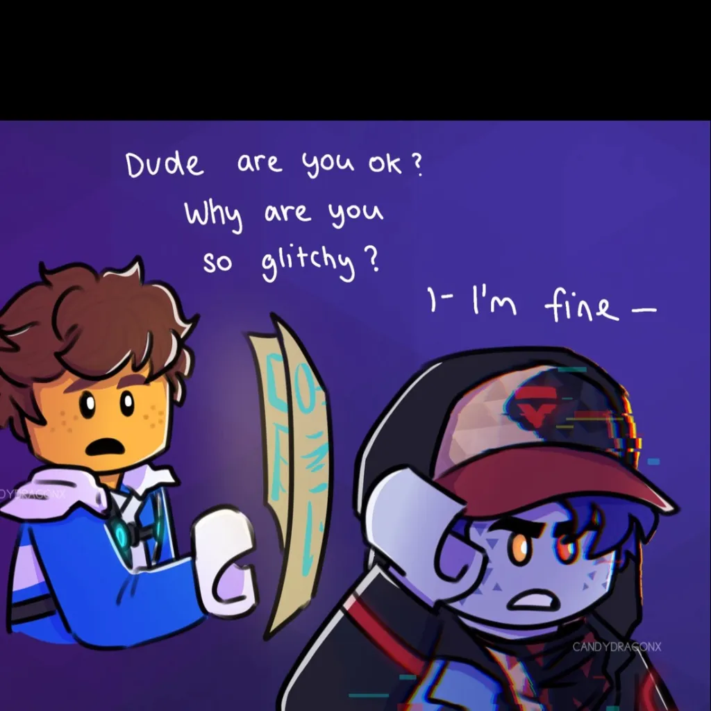 chat with ai character: glitch outs