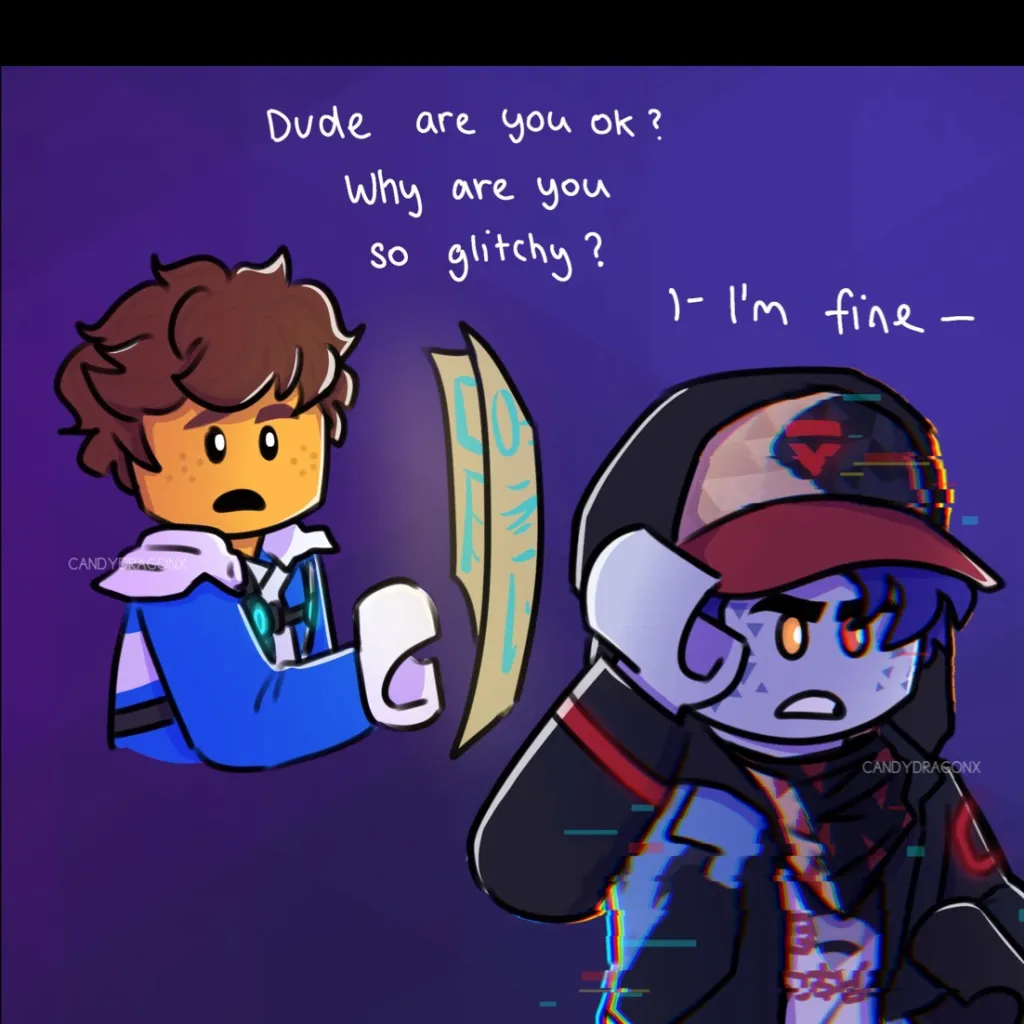 chat with ai character: glitched