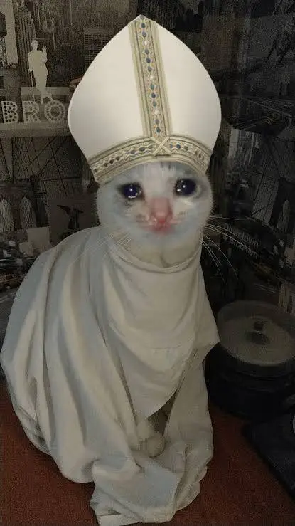 ai character: The pope cat background
