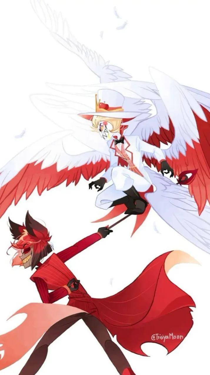 ai character: Scratching alastor background
