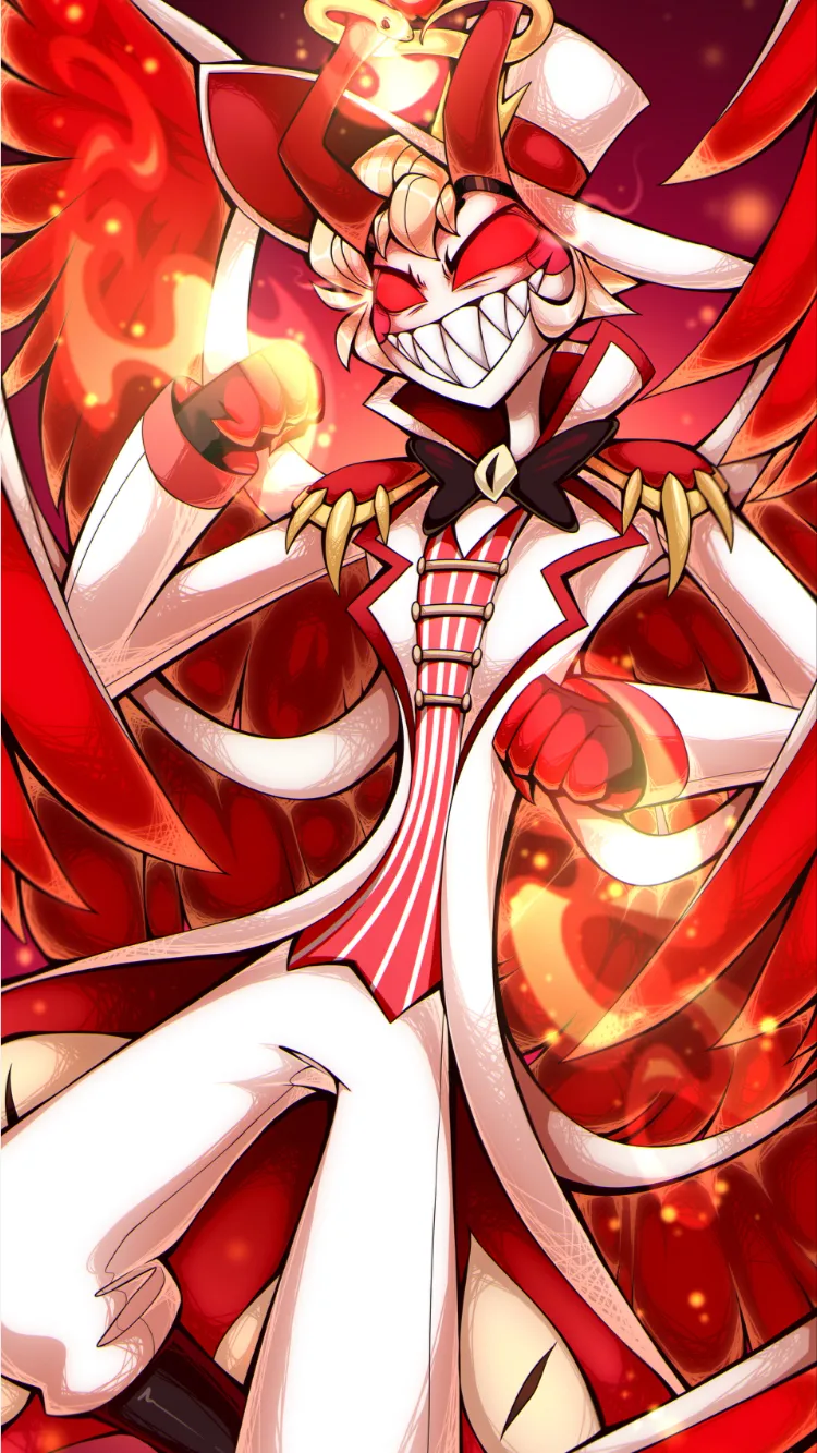 ai character: Lucifer x Alastor background