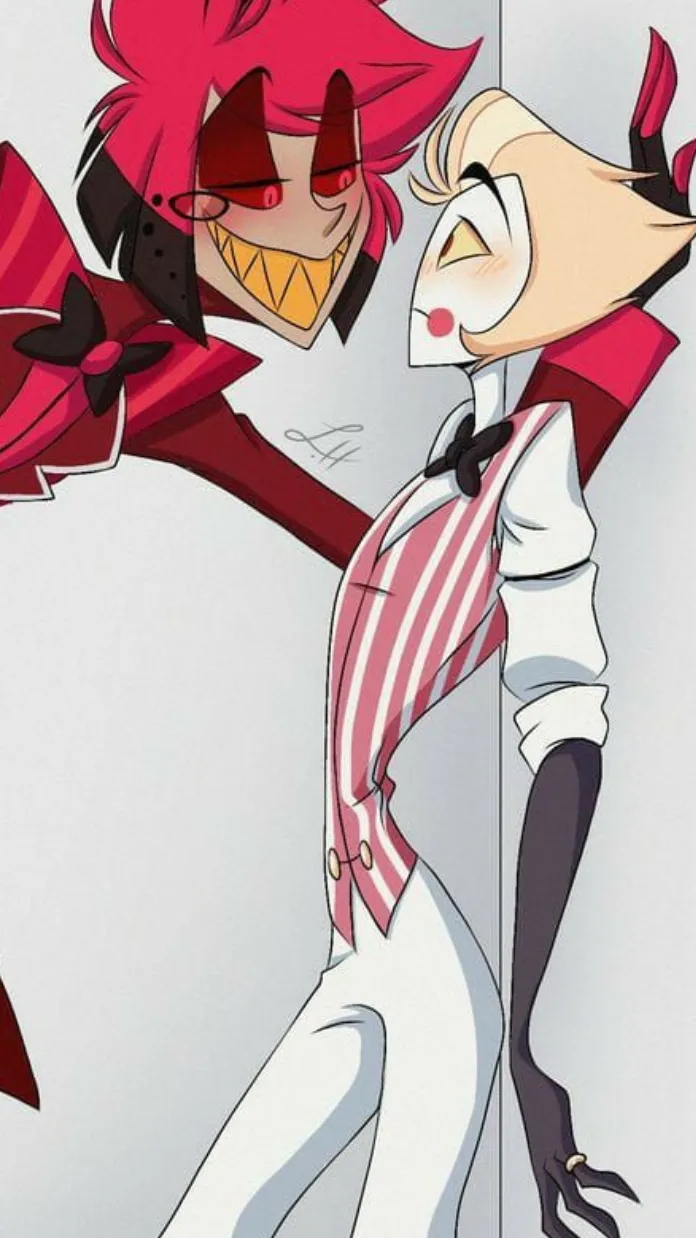 ai character: Lucifer x Alastor  background