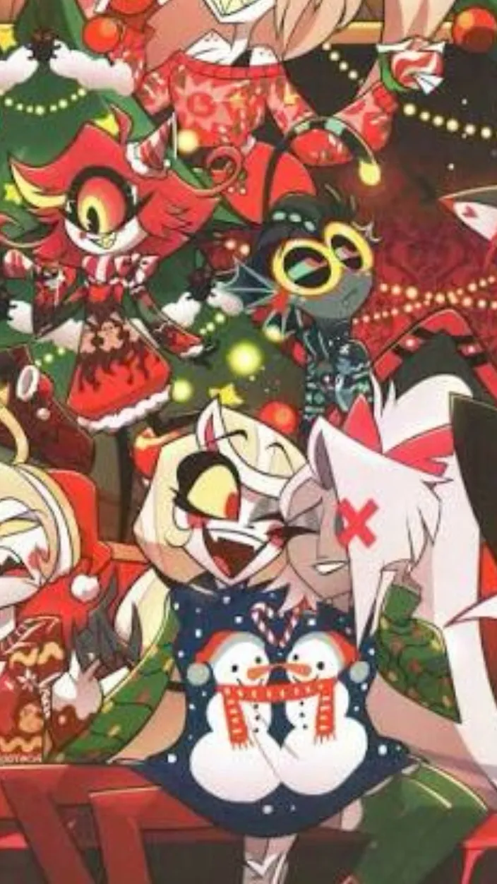ai character: HH Christmas background