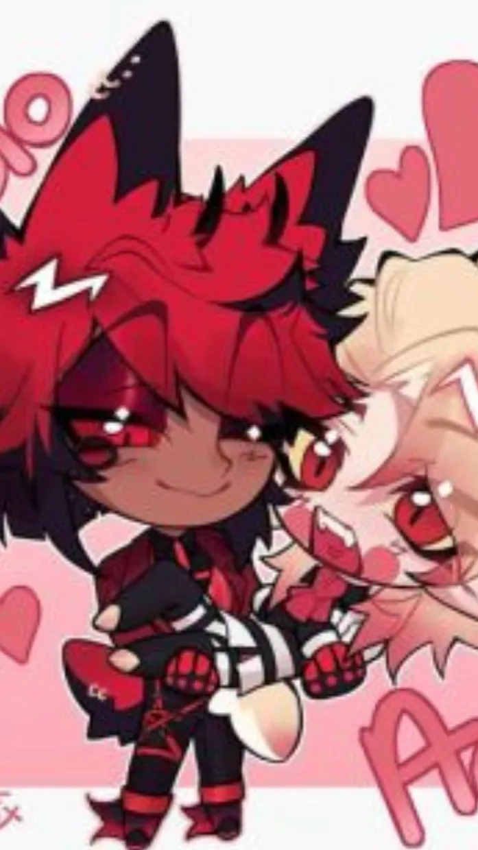 ai character: Lucifer x Alastor  background