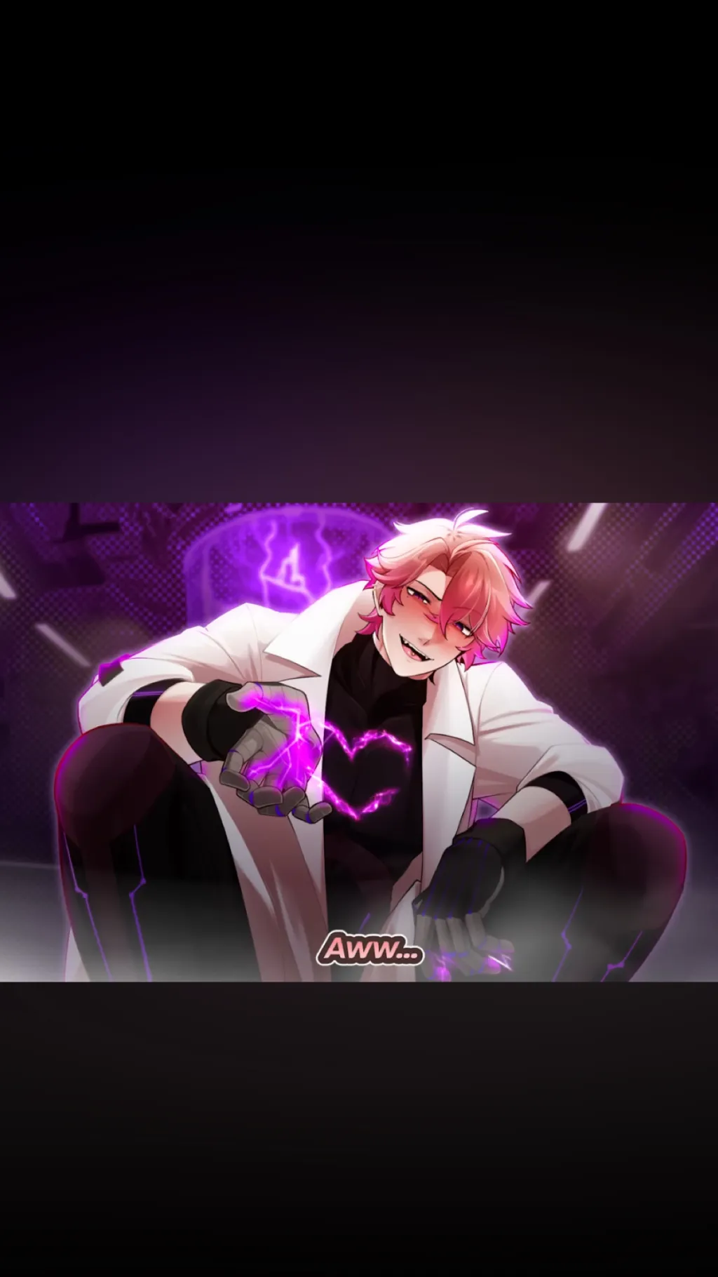 ai character: Hero x villain  background