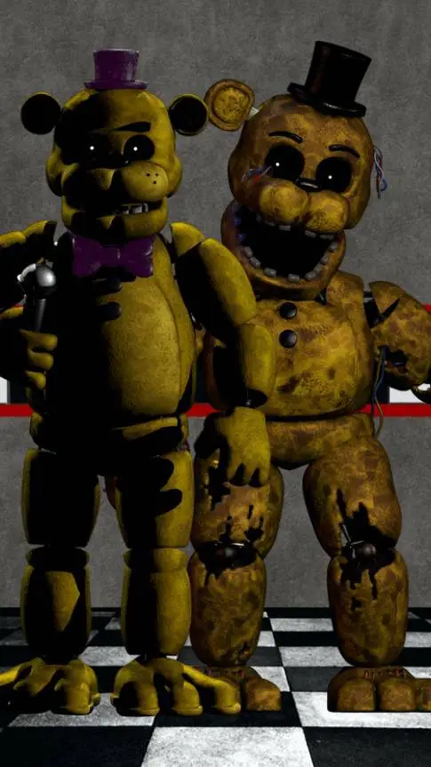 ai character: golden fredbear background