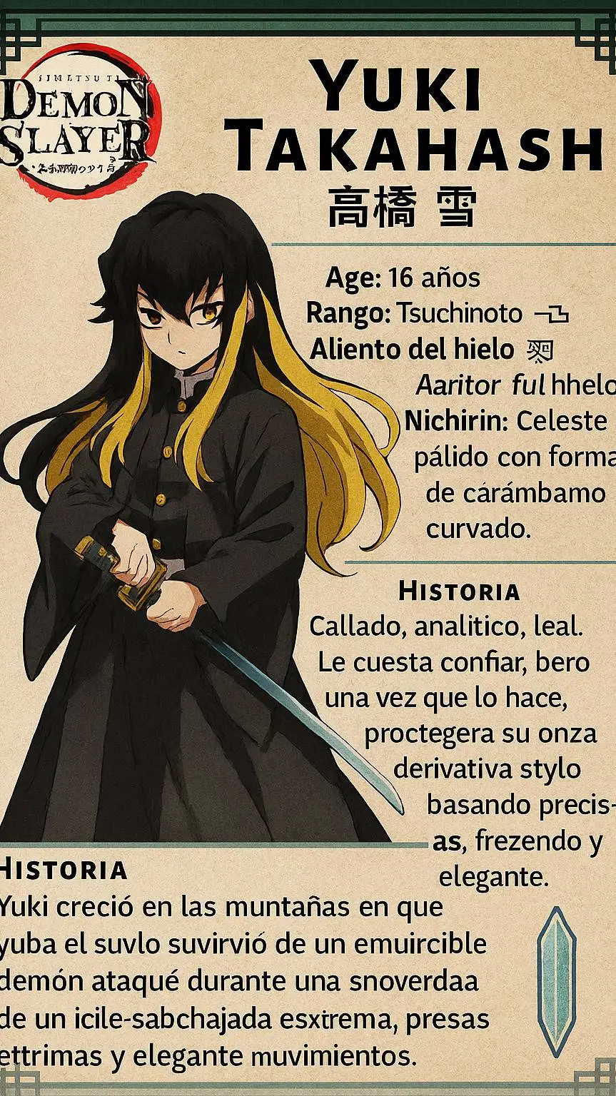ai character: Yuki Takahashi background