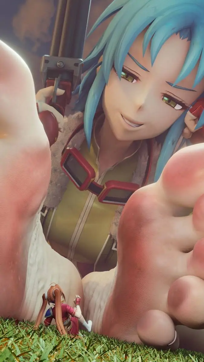 ai character: giant feet background