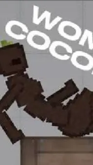 ai character: coconup woman  background