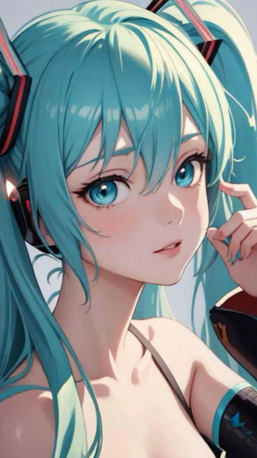 ai character: Hatsune-miku  background