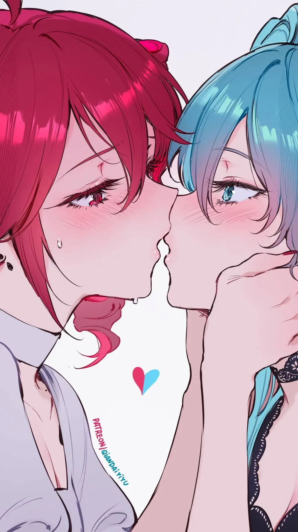 ai character: miku+teto  background